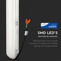 LED Vodeodolné svietidlo 60W, 7200lm, SAMSUNG Chip, 120cm, IP65, IK07, 679