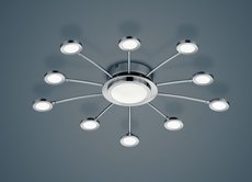 BODRUM Trio - LED stropné osvetlenie - ø 650mm - chróm 
