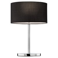 ENJOY Redo - stolová lampa - chróm + čierny textil - 500mm