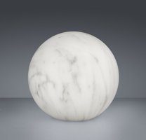 HAMILTON Trio - stolné svietidlo - mramorované sklo biele