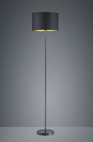 HOSTEL Trio - lampa stojanová - zlato-čierny textil - 1600mm